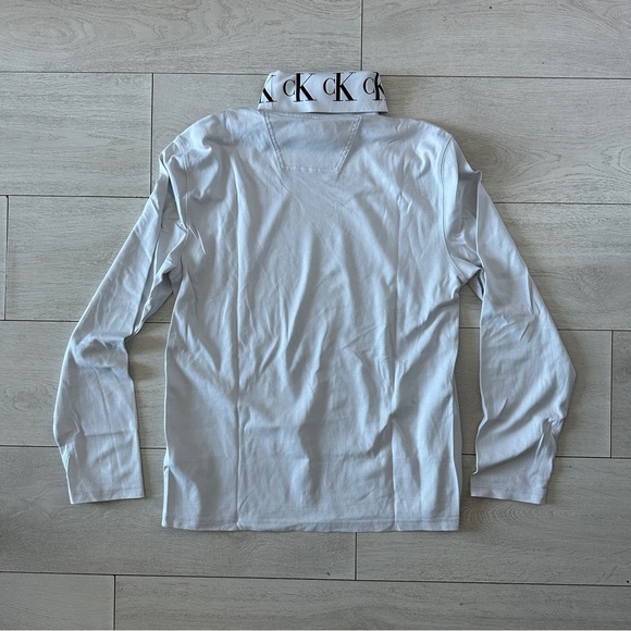 Calvin Klein White Turtleneck Long Sleeve Teeshirt - Picture 4 of 4